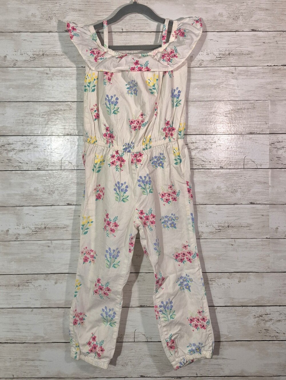 Gymboree Girls Floral White One-Piece Jumpsuit/Romper Size 4t